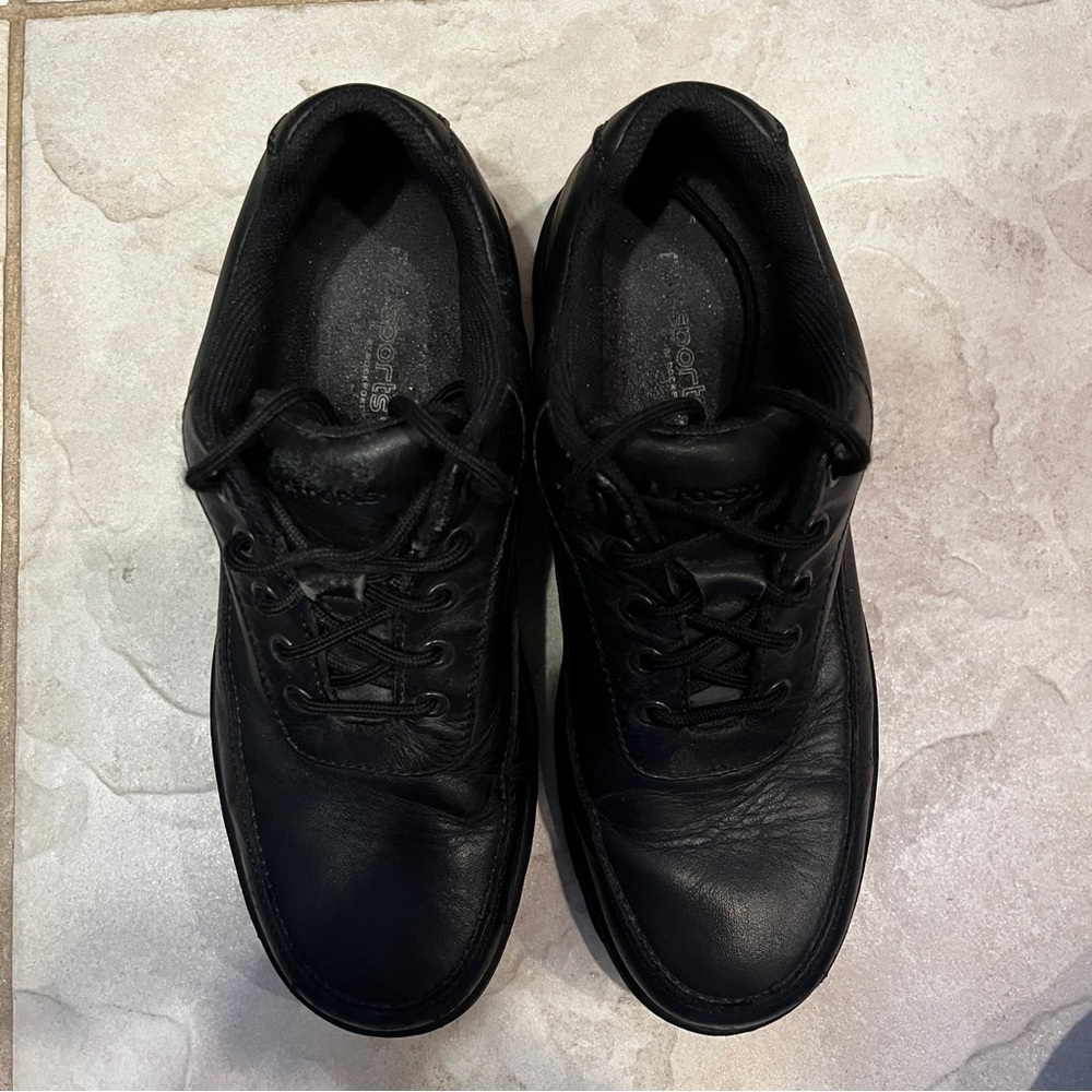 Men’s Black Rockport lace up Oxford shoes. 9.5